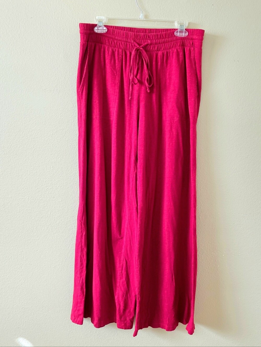 American Eagle Womens Red 100% Cotton Wide Leg Pajama Pants - Size Medium